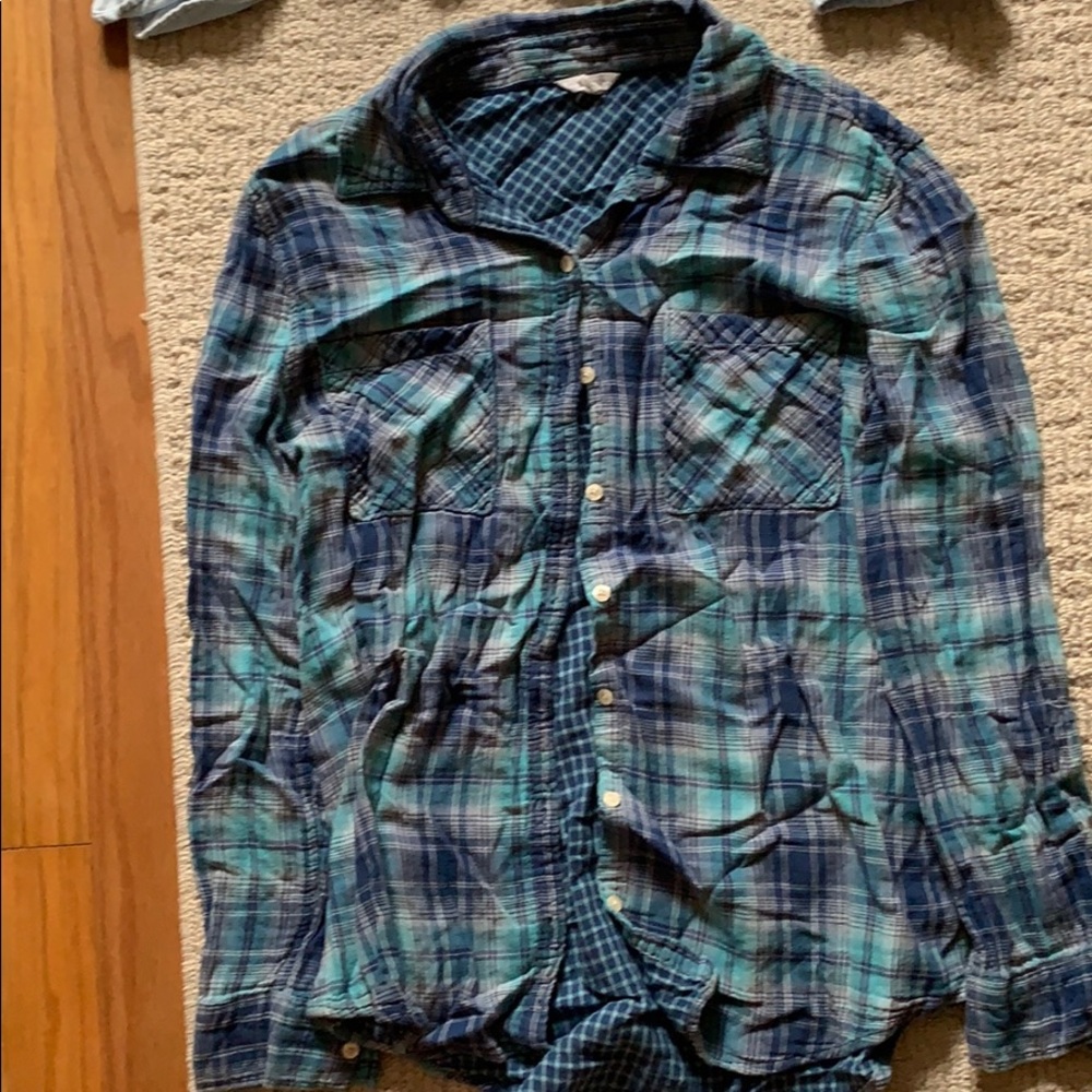 Plaid button up AE shirt